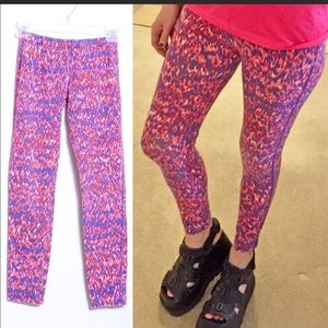 Pink Printed NIKE Workout Leggings Pants M L